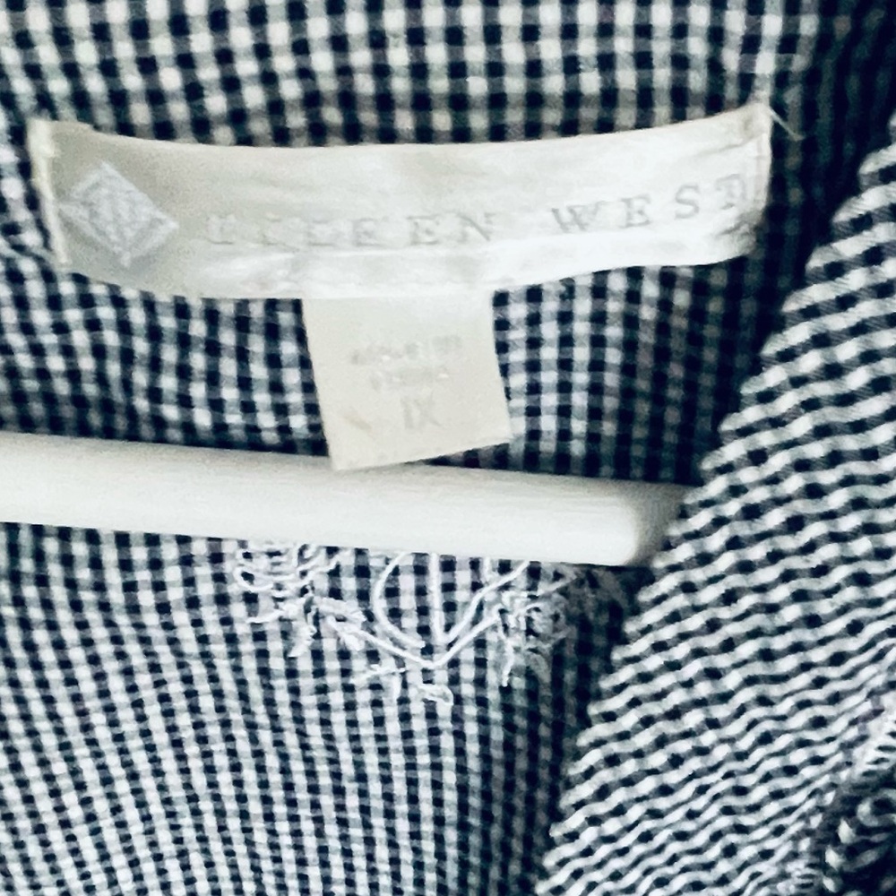 Eileen West Plus Size Women’s Lightweight Black & White Seersucker Robe size 1X - Picture 15 of 16